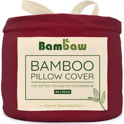 Bambaw Cozy Bamboo Pillowcase 40 x 80 cm, Set of 2 - Burgundy