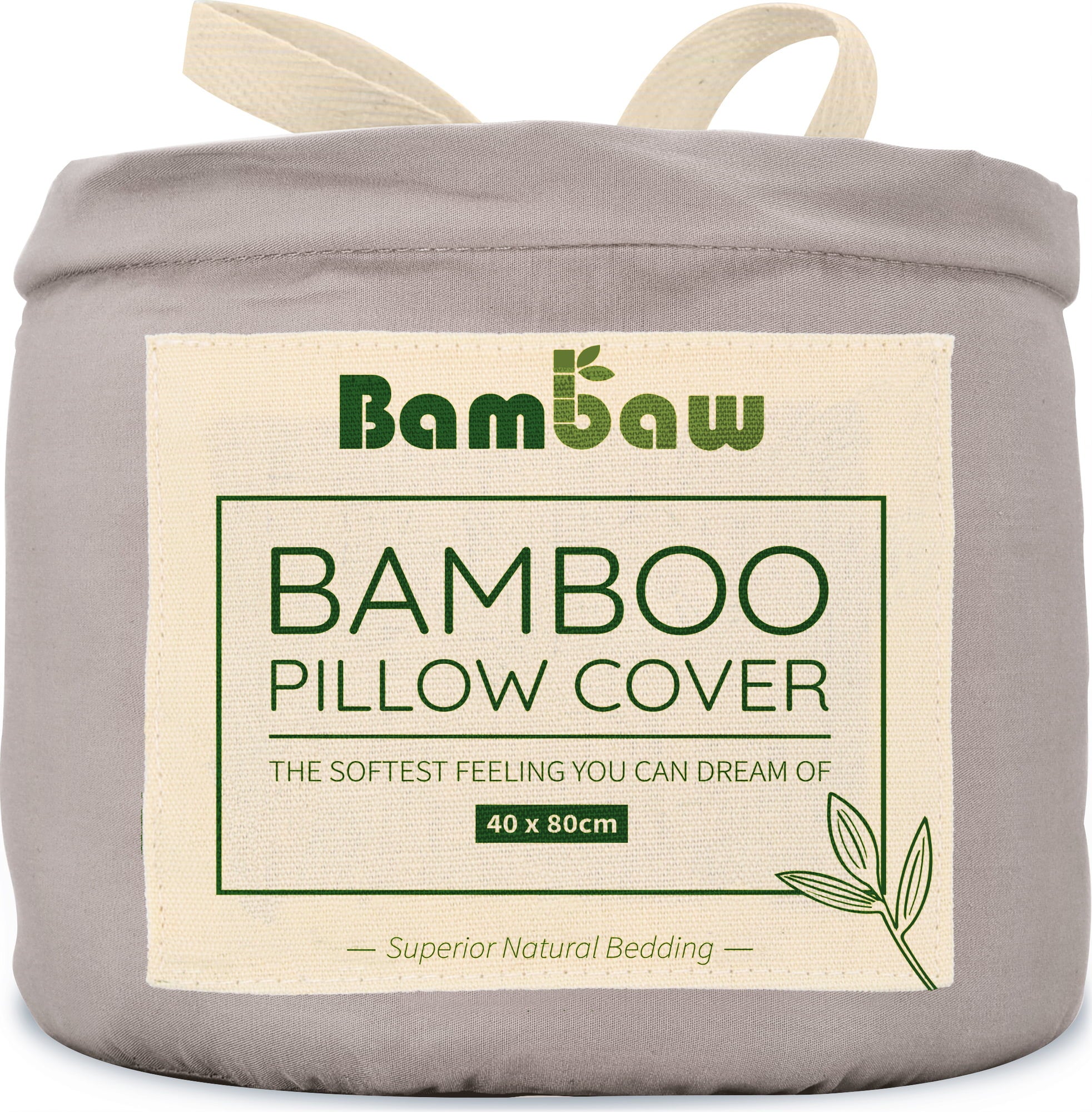 Bambus Bettwäsche Kissenbezug 40 x 80 cm, 2er-Set - Grey