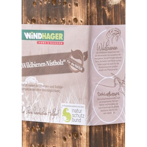 Windhager Wild Bee Nesting Wood - 1 st.