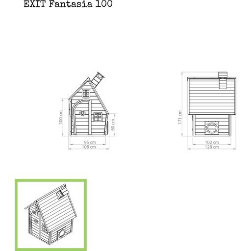 EXIT Toys Lesena hišica za igranje Fantasia 100 - Naravna