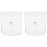 Eulenschnitt Heart Glass Tumblers, Set of 2