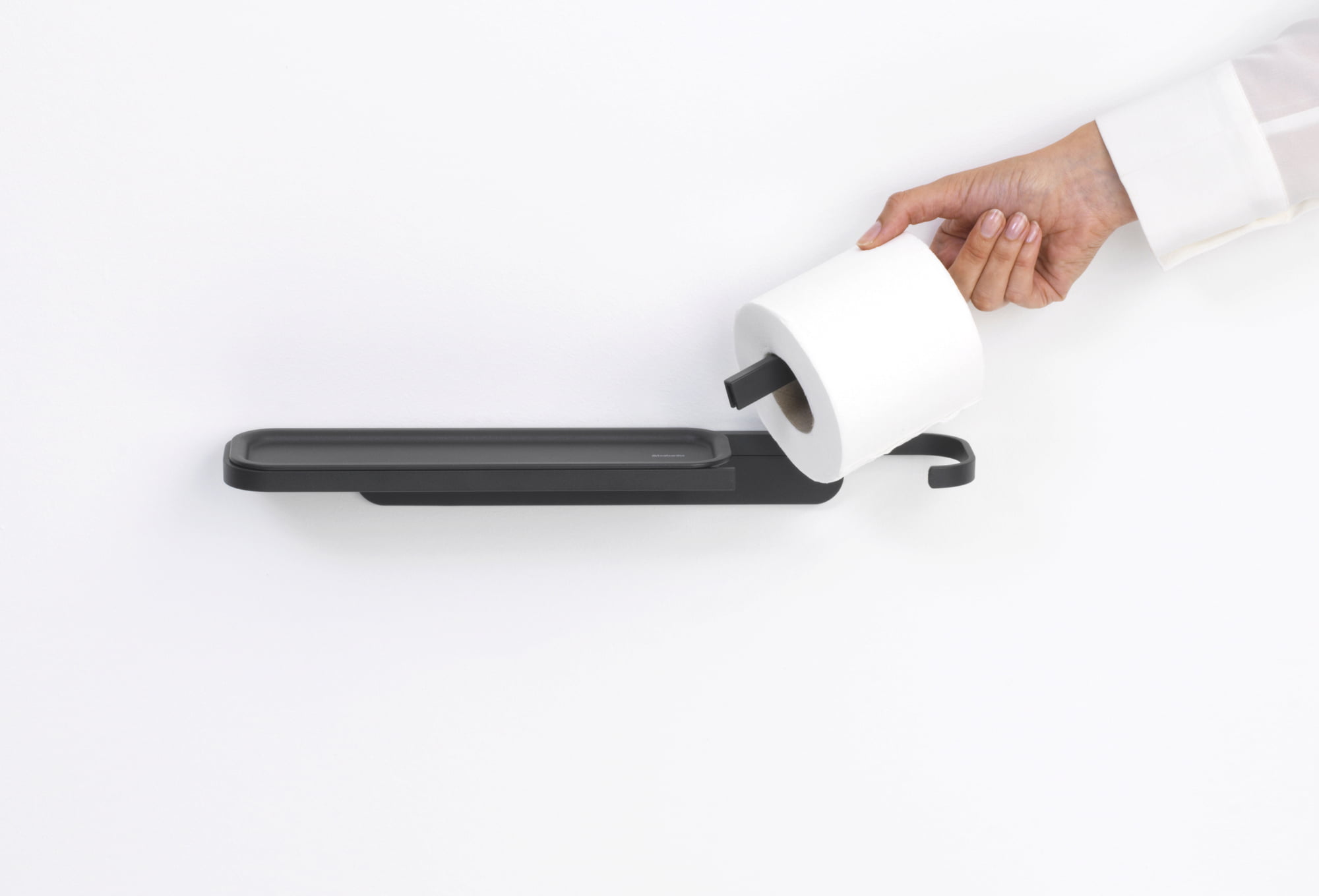 Brabantia Toalettrullehållare med Hylla - MindSet - Mineral Infinite Grey