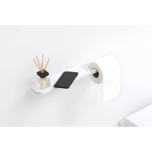Porte-papier Toilette avec Étagère - MindSet - Mineral Fresh White