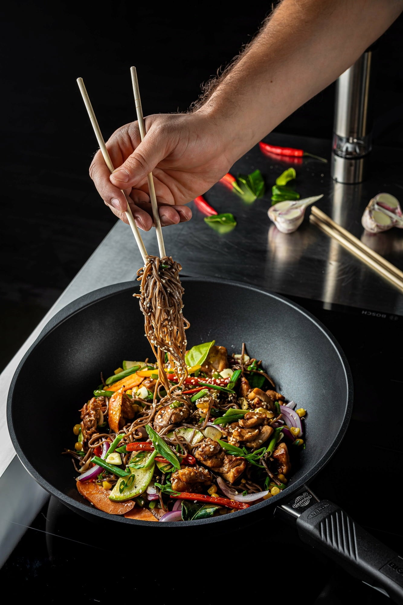 Gastrolux Wok with Detachable Handle - 1 item