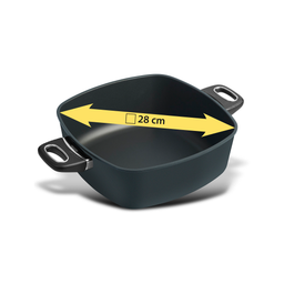 Gastrolux Square Pan with High Sides & Handles - 10 cm high