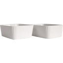 sagaform Mini Flora Baking Dish Set of 2 - White