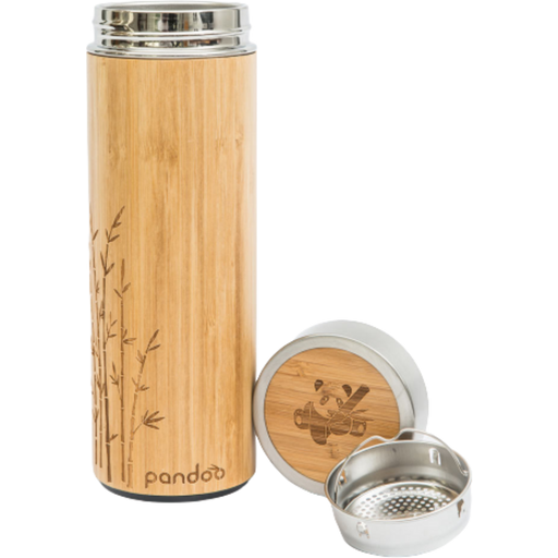 Borraccia Termica in Bambù e Acciaio Inox - 480 ml
