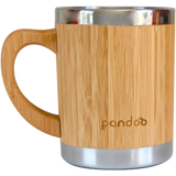 Pandoo Kaffemugg i Bambu & Rostfritt Stål