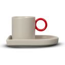 Byon NIKI Espresso Cup - Beige/Red