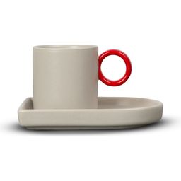Byon NIKI Espresso Cup - Beige/Red