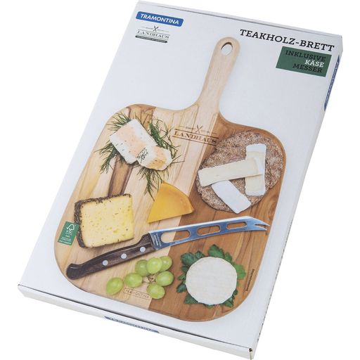 Gift Set - Teak Board & Cheese Knife LANDHAUS - 1 item