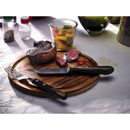 Tramontina Round Steak Plate, Teak - 1 item