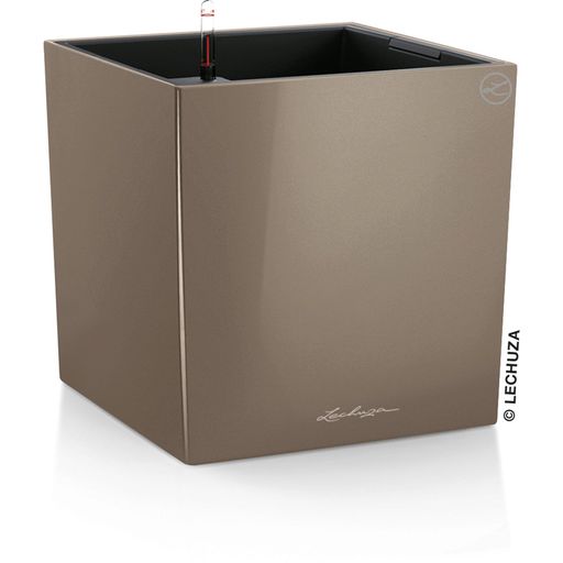 Lechuza Cube Planter 40 in Taupe