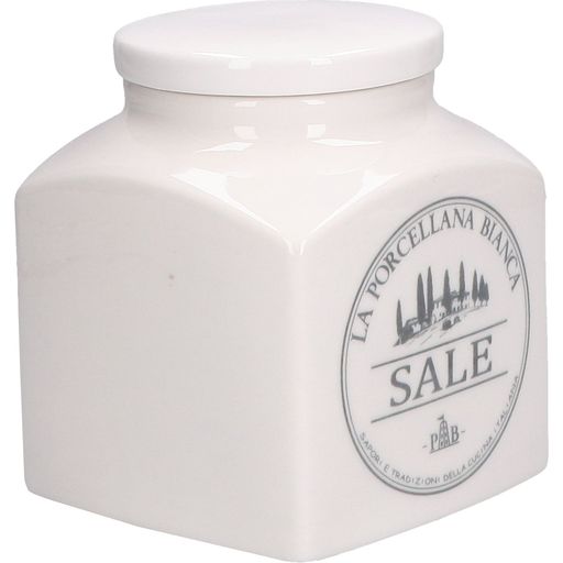 La Procellana Bianca Conserva - Ceramic Salt Jar - 1 item