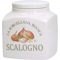 La Procellana Bianca Conserva - Ceramic Shallot Jar - 1 item