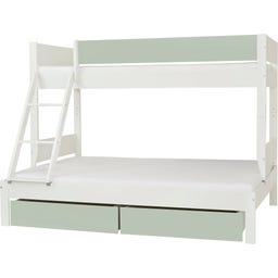 3/4 Absturzsicherung für 90x200 cm Huxie Bett - grün