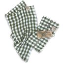 Lovely Linen Gästhandduk/placemat Misty - Square Karo Jeep Green