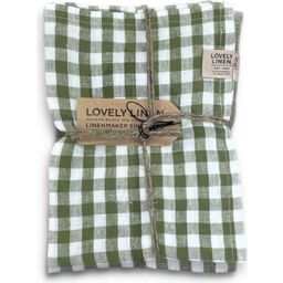 Lovely Linen Torchon Misty - Square Karo Jeep Green
