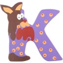 Wooden Letter Animals K, 1 item