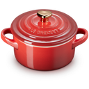 Le Creuset Mini-Cocotte con Pomo de Corazón - Rojo cereza