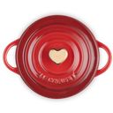 Le Creuset Mini-Cocotte con Pomo de Corazón - Rojo cereza