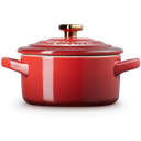 Le Creuset Mini-Cocotte avec Bouton Cœur - Cerise