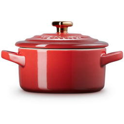 Le Creuset Mini-Cocotte con Pomolo a Cuore - Ciliegia