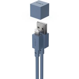 AVOLT Cable 1 USB-A to Lightning - Ocean Blue