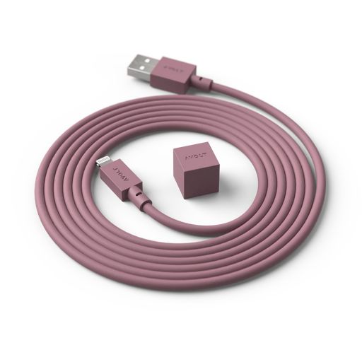 AVOLT Cable 1 USB A to Lightning, 1,8 m - Rusty Red