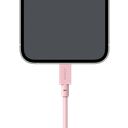 AVOLT Cable 1 USB A to Lightning, 1,8 m - Old Pink