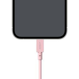 AVOLT Cable 1 USB A to Lightning, 1,8 m - Old Pink