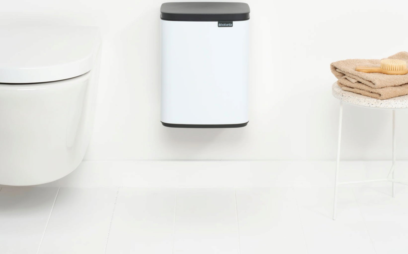 Brabantia Bo Waste Bin, 7 L - White