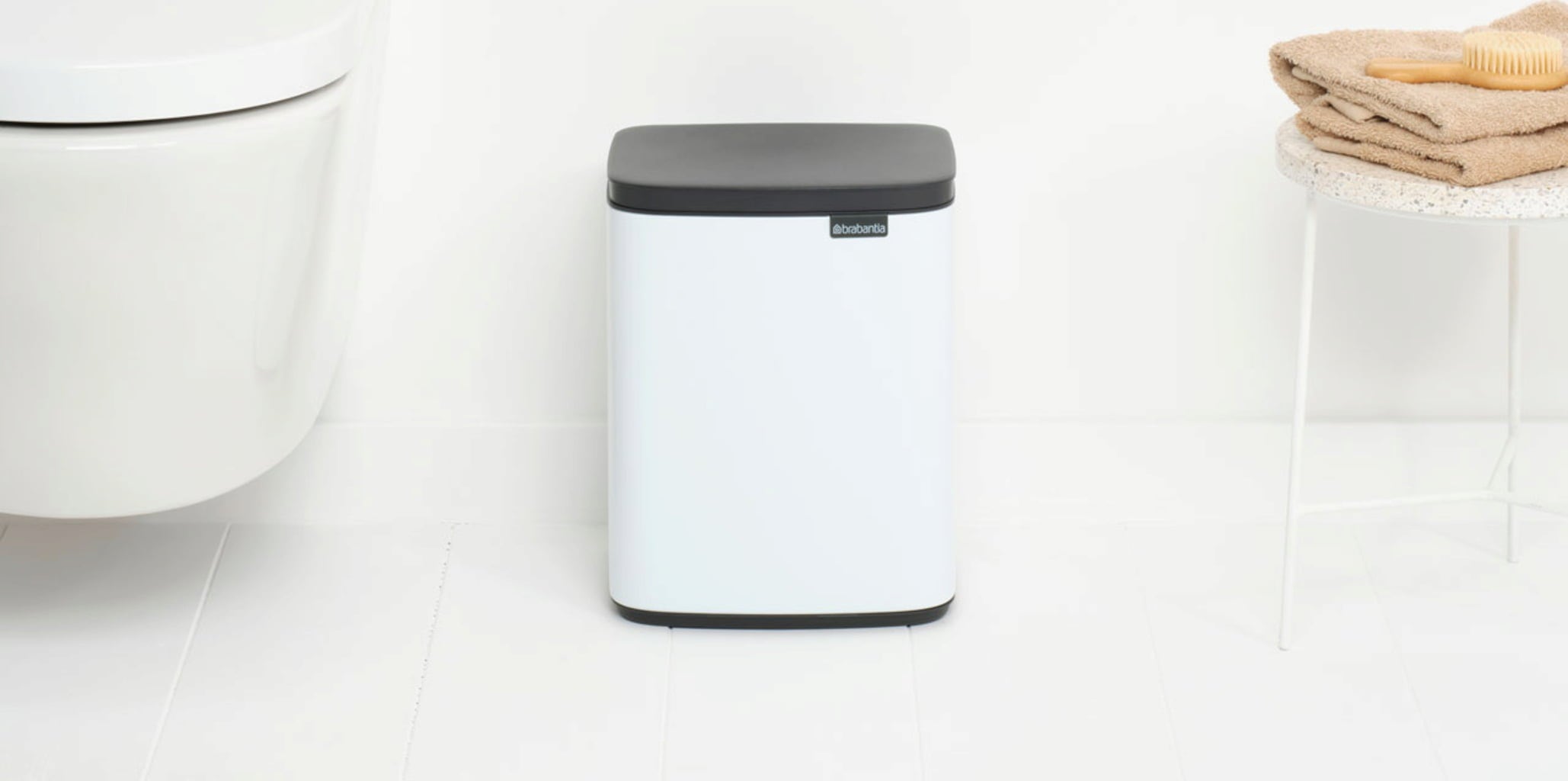 Brabantia Bo Waste Bin, 7 L - White