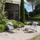 Lafuma MAXI TRANSAT+ Deck Chair with Cushion - Obsidian/Titane