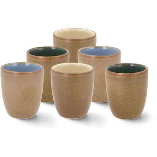 Bitz Set de Tazas de Café, 6 Unidades - wood