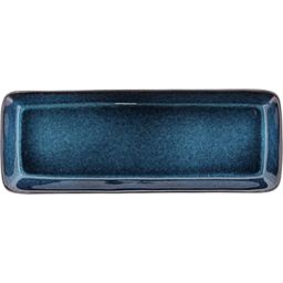 Assiette de Service Rectangulaire 38 x 14 cm - noir/bleu foncé