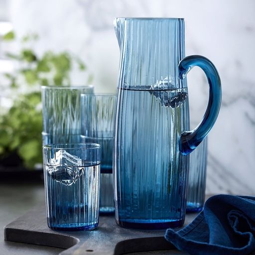 Bitz Wasserglas Kusintha, 4 Stück - blau