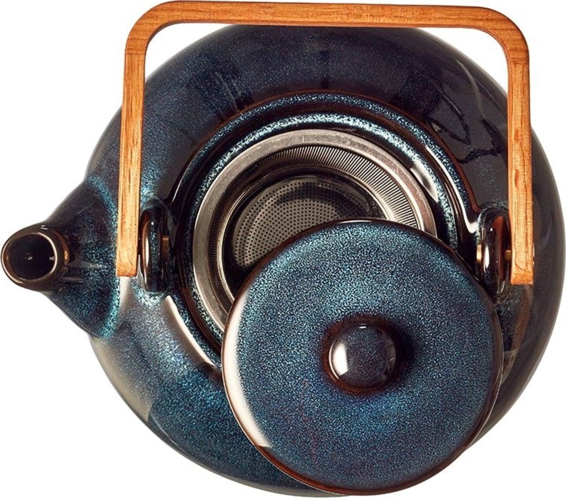 Bitz Tee Pot with Tea Strainer - Blue