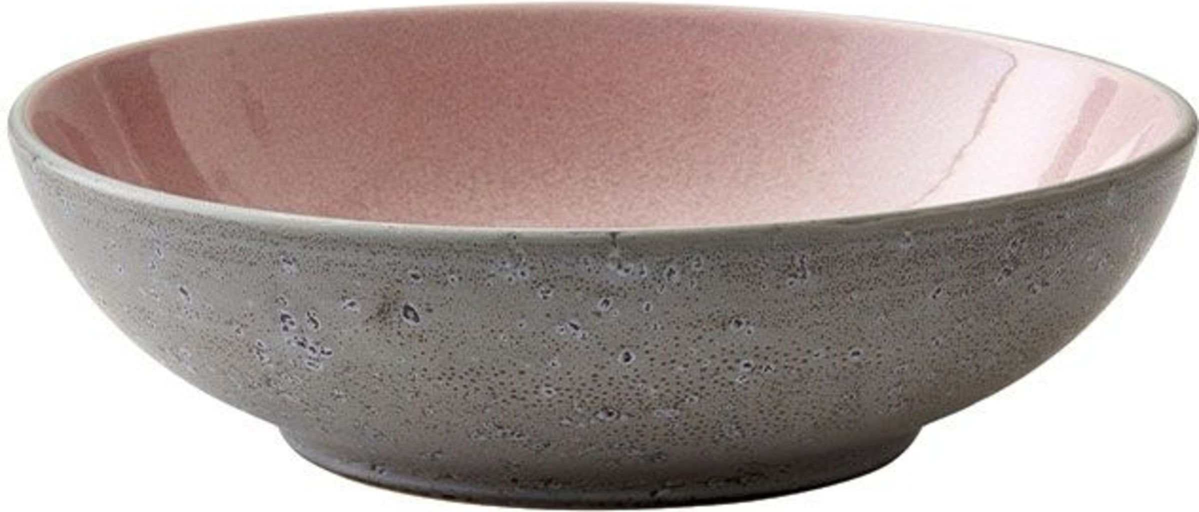 Bitz Pasta Plate - Grey / Light Pink