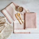 Framsohn Geschirrtuch Streifen - Rosé