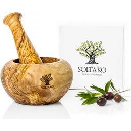 THE SICILIAN MORTAR Olive Wood Mortar & Pestle