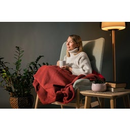 SOFT TOUCH Reversible Blanket by INTERISMO - barolo