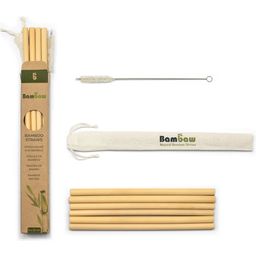 Bambaw Caja de Pajitas de Bambú - 6 Uds. / 22 cm