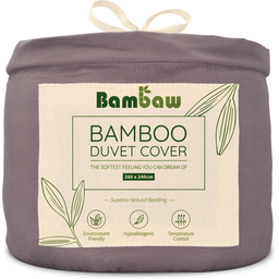 Bambaw Cozy Funda para Nórdico de Bambú 260 x 240 cm - Dark Grey