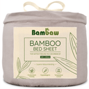 Bambaw Cozy Bamboo Fitted Sheet 200 x 200 cm - Grey