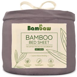 Bambaw Cozy Bambus Spannbettlaken 200 x 200 cm - Dark Grey