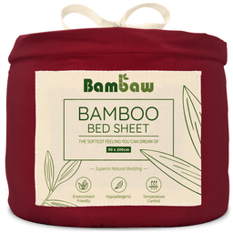 Bambaw Cozy Rjuha iz bambusa 90 x 200 cm - Burgundy