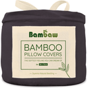 Bamboo Bed Linens - Pillow Case 50 x 70 cm, Set of 2 - Charcoal