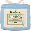 Bamboo Bed Linens - Pillow Case 40 x 60 cm, Set of 2 - Light Blue