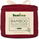 Bambaw Cozy Federa in Bambù 40 x 60 cm, Set da 2 - Burgundy